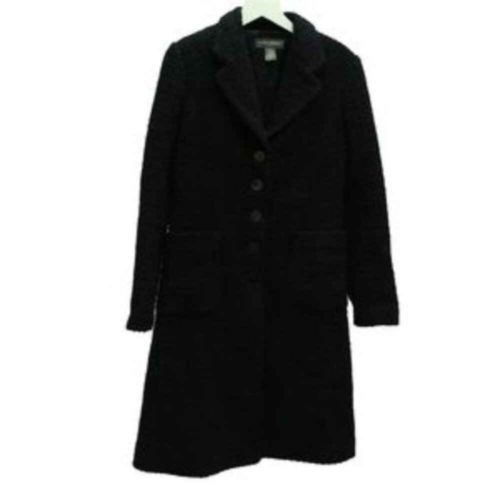 Banana Republic Black Wool Blend Coat Medium